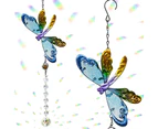 Crystal window sun catcher indoor and outdoor ornaments crystal dragonfly garden gift