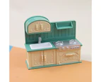 1 Set Mini Kitchen Model Small Compact Realistic Simulated Creative Decorative Lightweight Boys Girls Role Play Doll House Kitchen Furniture Birthday Gift