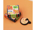 1 Set 1:12 Dollhouse Food Realistic High Simulation Decorative Resin Miniature Boxed Pizza Toy House Model Accessories for Gift