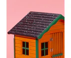Miniature House Cute Small Three-dimensional Simulated Good Craftsmanship Decorative Realistic 1:12 Dollhouse Mini Houten Huisje Model for Micro Landscape - Orange