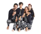 Christmas Matching Family Pyjamas Mens Womens Pyjama Xmas Loungewear Set - Navy（Men）