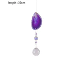Ornament for window hanging crystal prism ball rainbow maker garden window with natural agate