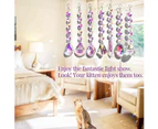 Sun Catchers with Crystals, 7 Pcs Hanging Crystals Suncatchers for Windows, Colored Crystals Prisms Glass Pendant Suncatchers Beads for Chandeliers