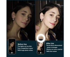 Selfie Light Ring Lights LED Circle Mini Light, Rechargeable 3 Light Modes Makeup Fill Light