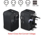 All-in-one Global Travel Adapter Wall Charger with Dual USB Charging Ports Internationally Available