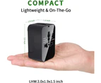 All-in-one Global Travel Adapter Wall Charger with Dual USB Charging Ports Internationally Available