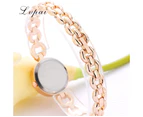 Lvpai Brand Watches Women Luxury Rose Gold Silver Bracelet Wristwatch Ladies Alloy Simple Casual Quartz Watches Clock