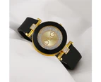 Simple Black White Quartz Watches Women Minimalist Design Silicone Strap Wristwatch Big Dial Women's Fashion Creative Watch