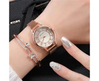 Women's Watches Brand Luxury Fashion Digital Ladies Watch Gold Stainless Steel Magnetic Buckle Mesh Strap Female Quartz Clock