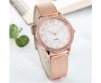 Zegarek Damski Women Watches Luxury Mesh Band Bracelet Rose Gold Clock Reloj Inlaid Crystal Fashion Wristwatch Relogio Feminino