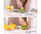 Hand Juicer Citrus Orange Squeezer Manual Lid Rotation Press Reamer for Lemon Lime Grapefruit with Strainer and Container