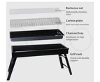Charcoal BBQ Grill Portable Smoker Barbecue Outdoor Foldable Camping Set