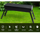 Charcoal BBQ Grill Portable Smoker Barbecue Outdoor Foldable Camping Set