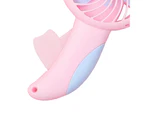 Student Fan Strong Wind Comfortable Grip Cat Design Mini Hand Pressure Fan for Home - Pink