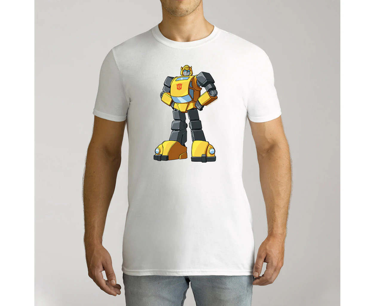 Twidla Men's Transformers Bumblebee Standing Strong Cotton Tee