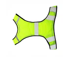 High Visibility Reflective Sport Night Working Cycling Running Safety Vest Top Fluorescent Yellow