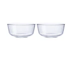 Large Salad Bowl, Circular Shaped In Premium Acrylic Break Resistant Clear, 146 Ounce 2 Count