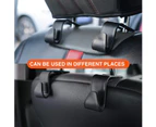 Car Seat Headrest Hooks for Car Back Seat Organizer Hanger Storage Hook Car SUV Black Purse Hook for Coats Grocery Bags 4 Pack