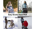 Stroller Muff Hand Warmer Waterproof Baby Stroller Hand Muff With Fleece Windproof Bike Trailer for Winter