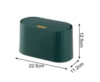 Press Type Waste Bin with Lid Plastic Tightly Sealed Compact Waste Bins Desktop Decor-Green