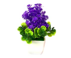 1Pcs Artificial Plants Odorless Colorfast Plastic Artificial Potted Plants for Home Decoration-Purple