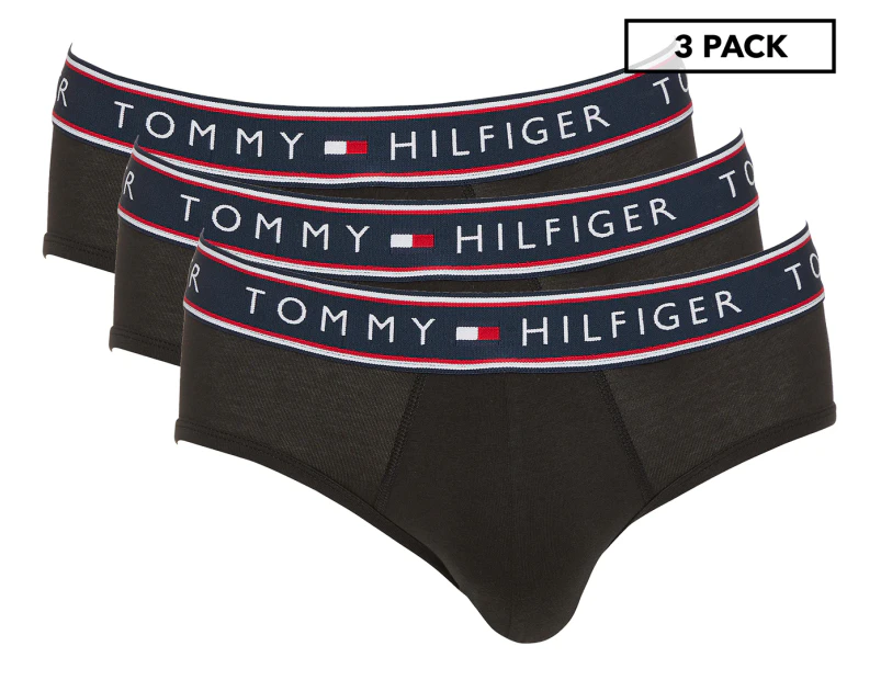 Tommy Hilfiger Men's Cotton Stretch Briefs 3-Pack - Black