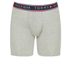 Tommy Hilfiger Men's Cotton Stretch Boxer Briefs 3-Pack - Mahogany/Grey/Red