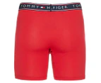 Tommy Hilfiger Men's Cotton Stretch Boxer Briefs 3-Pack - Mahogany/Grey/Red