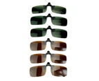 Polarized Lens Anti Glare UV Block Clip-on Flip-up Sunglasses Driving Glasses-L Style 2