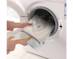 Laundry Bag Clothes Bra Underwear Thicken Fine Mesh Net Washing Zipper Pouch-White