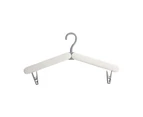 Clothes Hanger Portable Lightweight Foldable Travel Folding Hanger Hook with Clip for Household-White