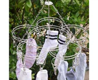 Socks Drying Rack Anti-Lost Design Windproof Metal Multi-Use Clothes Hanger Household Supplies-3