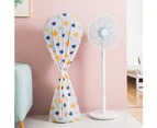 Standing Electric Fan Cover Waterproof Dustproof Flower Printed Mesh Shield-5#