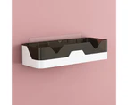 Storage Shelf Wall Mounted Self-adhesive Plastic Easy to Install Bathroom Shelf for Home-Brown
