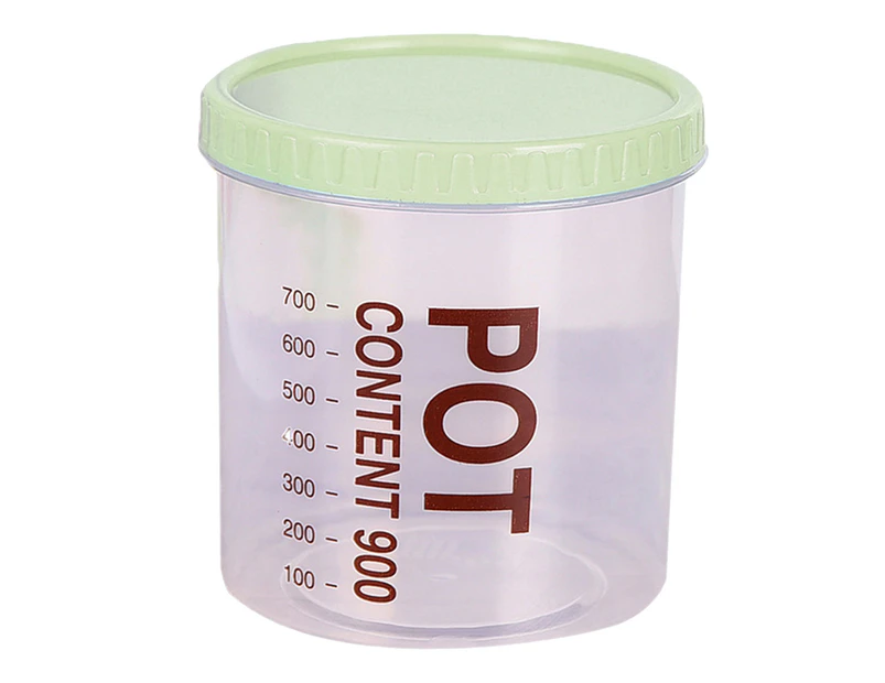 Kitchen Plastic Food Cereal Storage Box Container Transparent Sealed Jar Bottle-Green