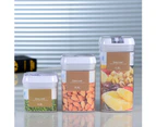 Rectangular Dry Food Cereal Flour Beans Airtight Flip Storage Container Holders