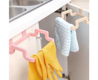Kitchen Cabinet Door Back Garbage Trash Bag Towel Hanging Holder Rack Organizer-Pink