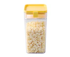 Transparent Moisture-proof Sealed Can Kitchen Food Storage Bottle Container-Yellow