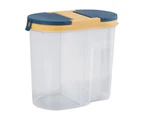 Large Capacity Food Canister Space-saving PP Durable Cereal Grain Storage Jar Kitchen Tools-Blue & Yellow