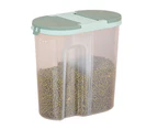 Large Capacity Food Canister Space-saving PP Durable Cereal Grain Storage Jar Kitchen Tools-Light Green