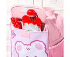Lunch Bag Multiple Pockets Large Capacity Portable Girl Lunch Box Cute Insulated Bento Bag for Office School -Pink
