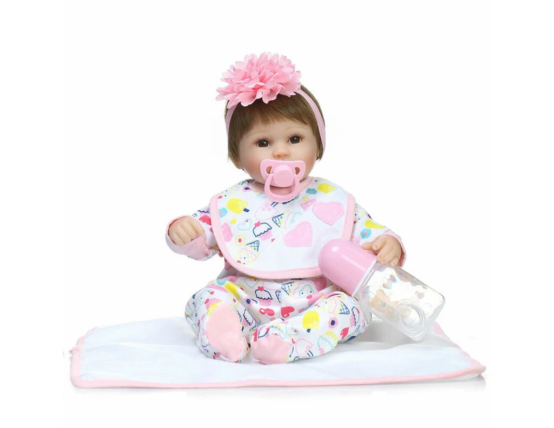 43cm Silicone Reborn Boneca Realista Fashion Baby Dolls for Princess Children Birthday Gift Bebes Reborn Dolls Gift