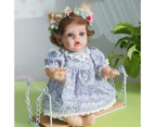 35CM Already Painted Finished Doll Reborn Flo Fairy Elf Bebe Doll Lifelike Real Touch Mini Doll 3D Skin with Visible Veins