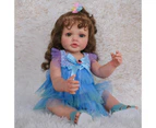 55CM Full Body Reborn Girl Doll Betty Hand-Detailed Painting with Visible Veins Lifelike 3D Skin Rooted Long Hair Art Doll Gift