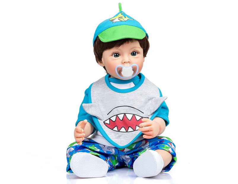 55CM FUll Body Silicone Reborn Toddler Boy Sue-Sue Hand-detailed Painting Waterproof Toy Reborn Doll Baby Doll Toys