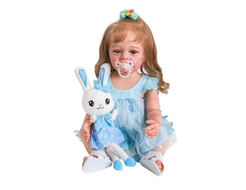 55CM Full Body Silicone Soft Touch Reborn Toddler Princeess Yannik Lifelike Handmade 3D Skin Multiple Layers Painting doll