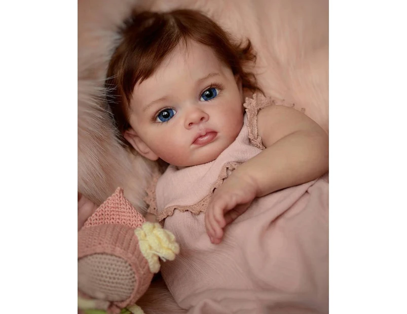 60CM Finished Reborn Toddler Girl Doll Tutti Hand Paint Doll High Quality 3D Skin Multiple Layers Painting Visible Veins Gift