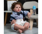 60CM 3D Painted Reborn Baby Dolls Blood Vessels Visible Real Touch Boy Dressed Bebe Doll Toys For Kids Birthday Gift