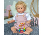 58Cm Reborn Huxley Doll with Rooted Blonde Hair Soft Touch Cuddly Baby Doll High Quality Hand Made Collectible Art Doll