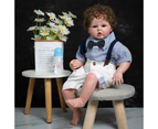 60CM 3D Painted Reborn Baby Dolls Blood Vessels Visible Real Touch Boy Dressed Bebe Doll Toys For Kids Birthday Gift